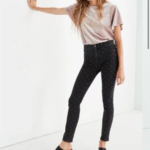 Madewell High Rise Skinny Metallic Dot Edition Jeans